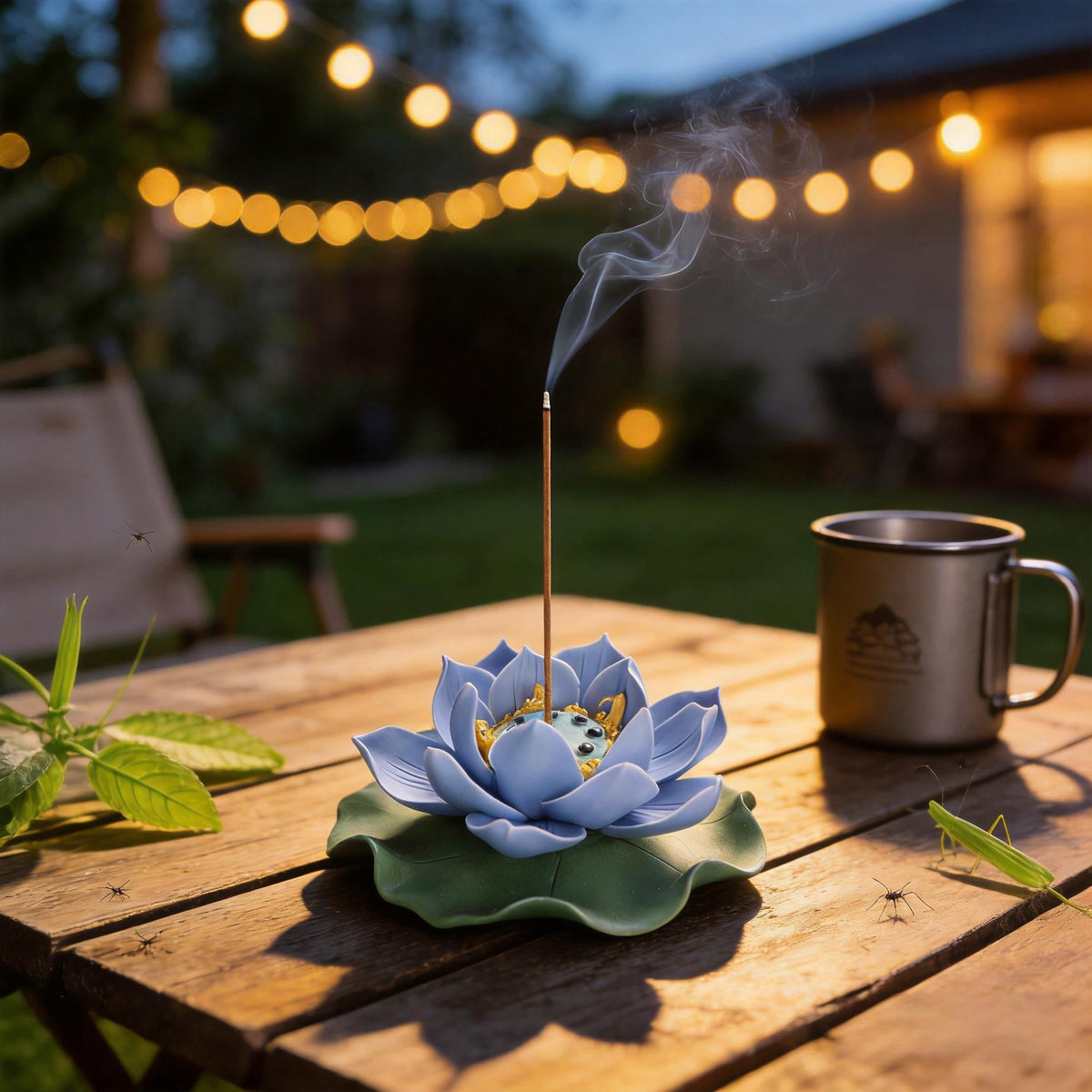 Lotus Incense Holder (Blue+green)