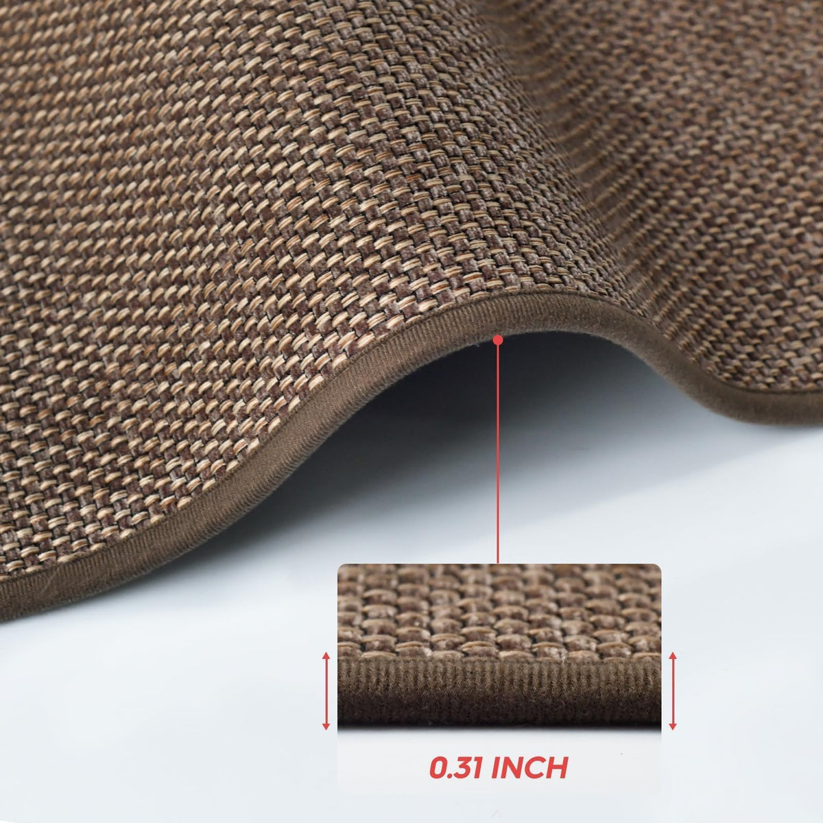Washable Kitchen Rugs and Mats Set of 2 (17" x 29" /17" x 60" / Coffee)