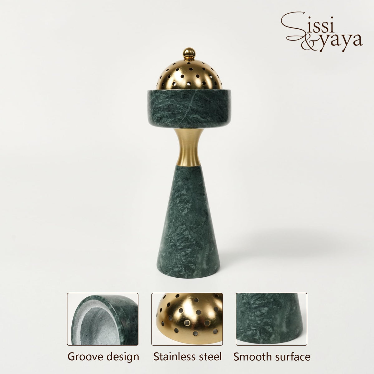Natural Marble Incense Burner (Green)