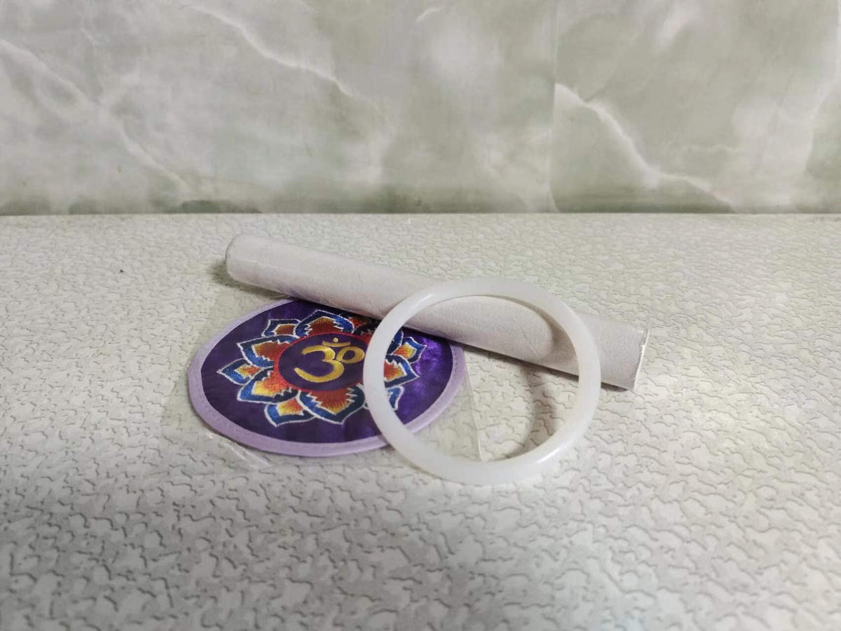 Amethyst Gemstone Fusion Crystal Singing Bowl B Crown Chakra 8 inch with Free Suede Striker and O ring (8 inch / Amethyst)