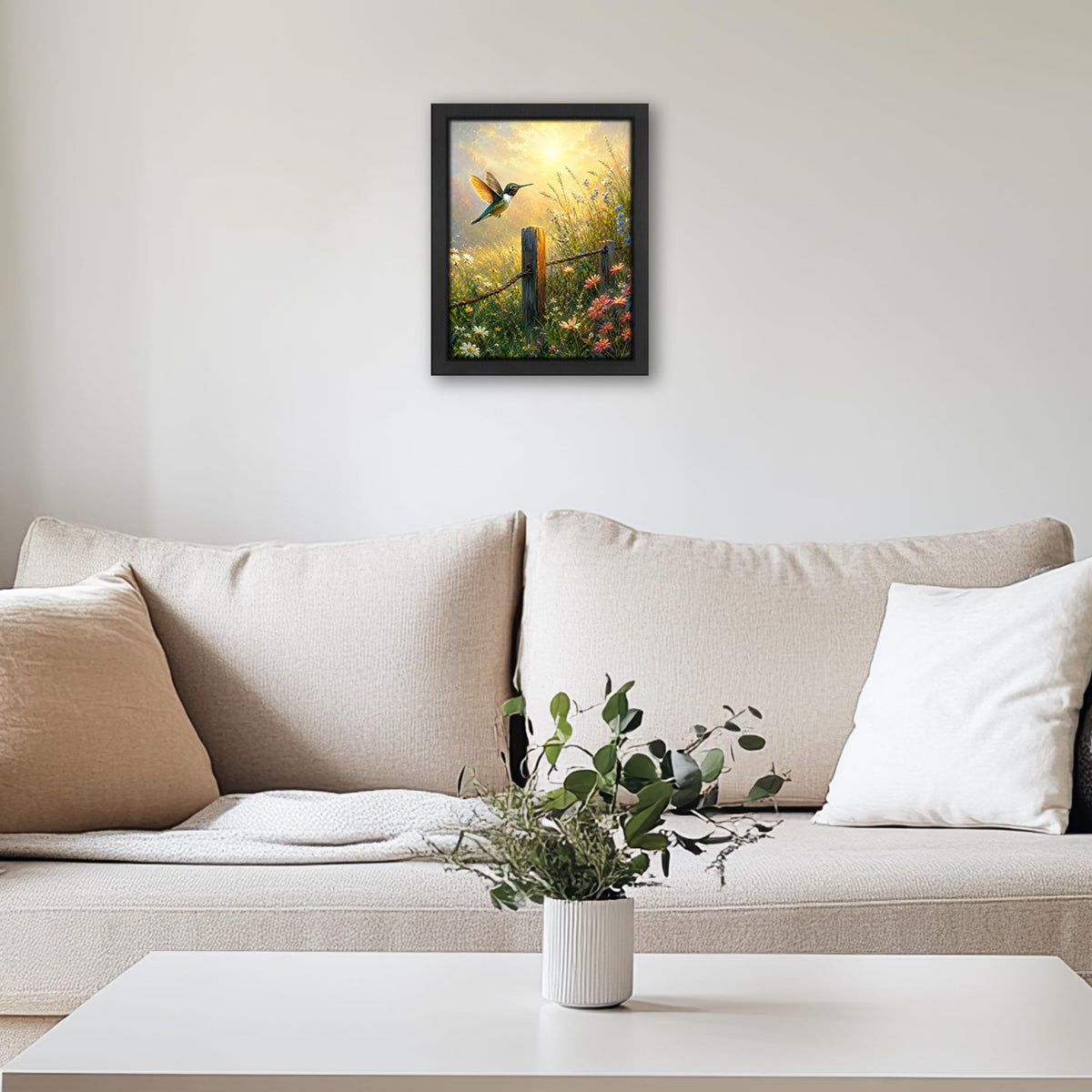 Rustic Hummingbird Decor Wall Art (Wall Art Framed 25 / 10"L x 8"W)