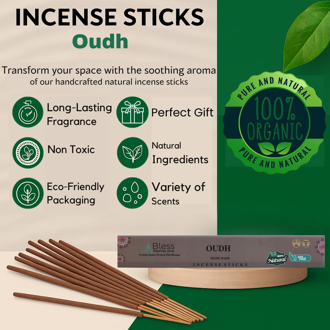 Bless Organic (Oudh / 25 Sticks (1.4 OZ/40 GM))