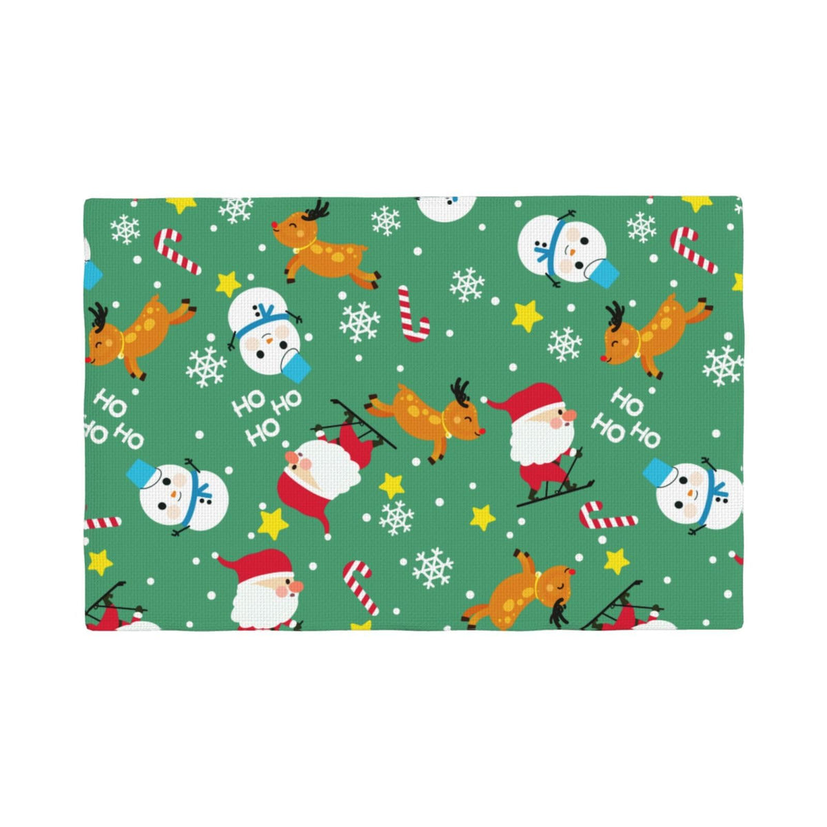 Placemats Merry Christmas Place Mat Set of 6 Pieces Heat (6PCS / Merry Christmas)