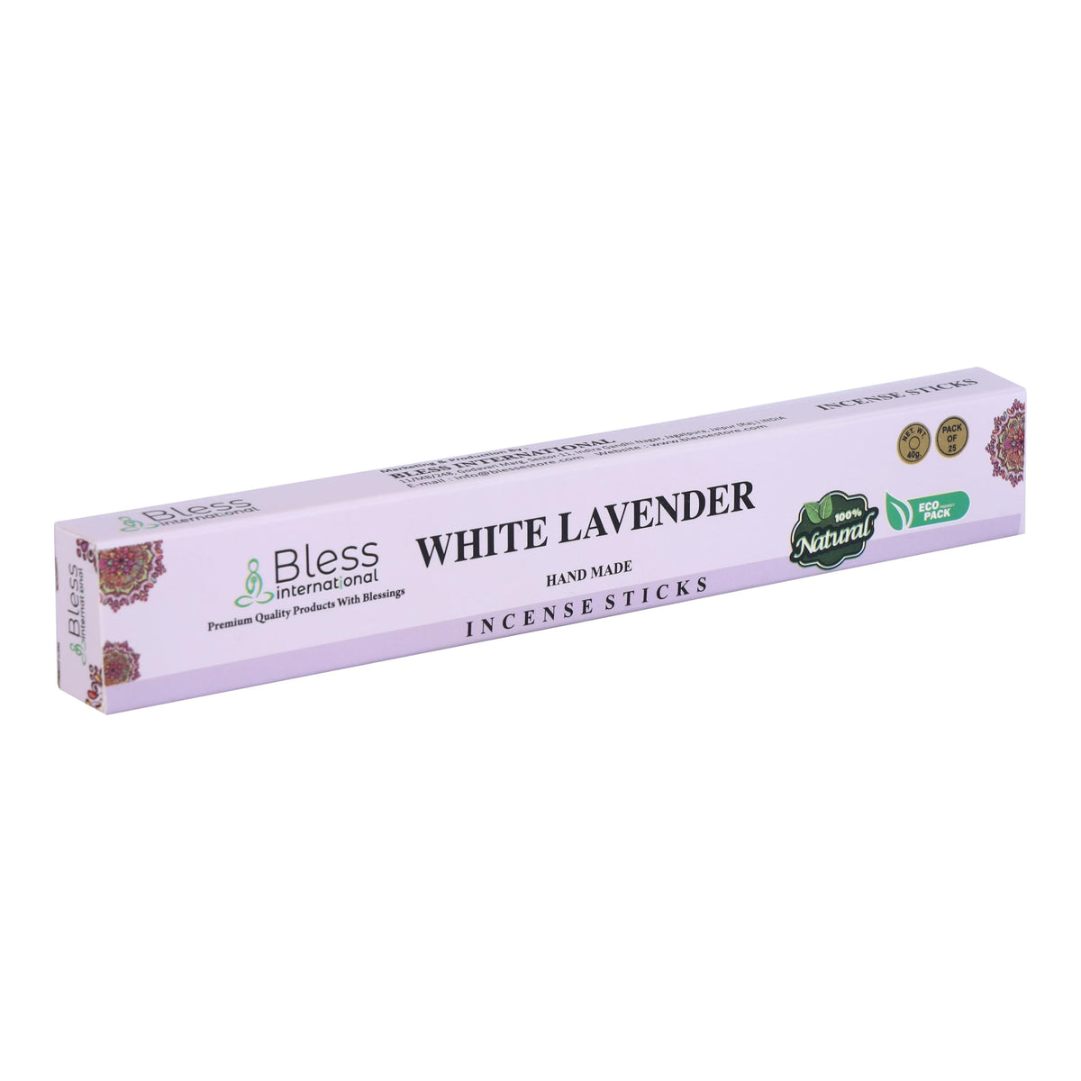 Bless Organic (White Lavender / 25 Sticks (1.4 OZ/40 GM))
