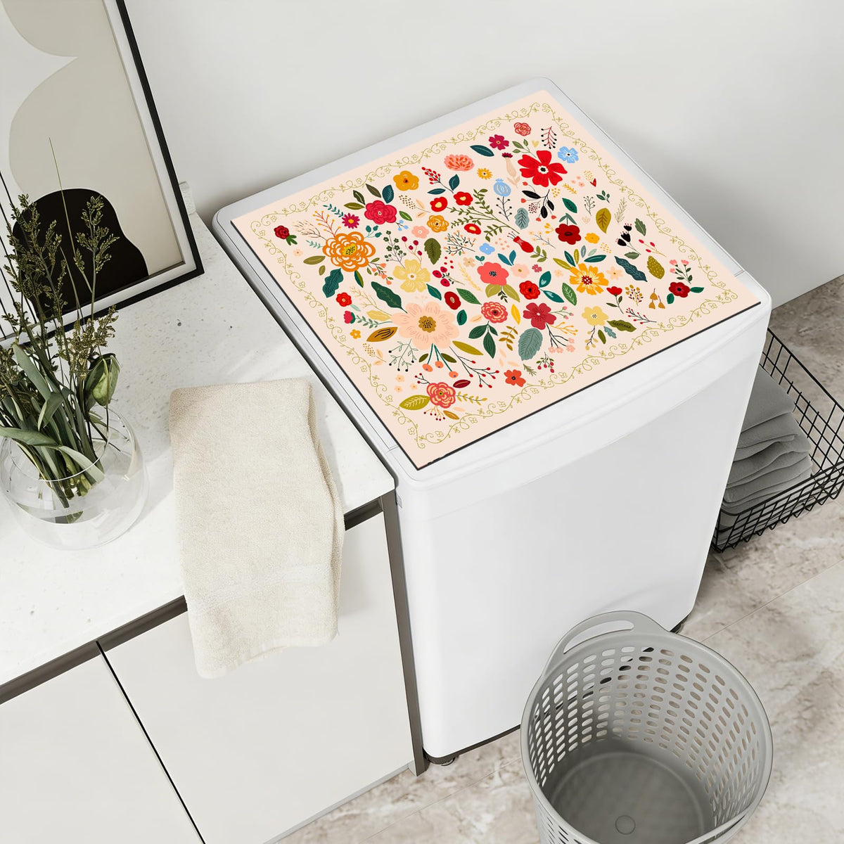 Dryer Top Protector Mat (boho flower)