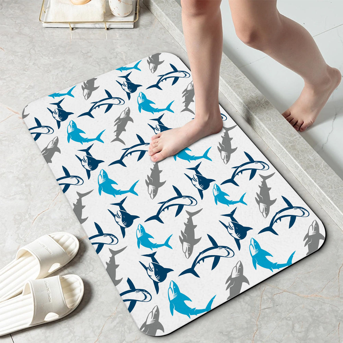 Cute Shark Bathroom Rug 29.5"x17" (Cute Shark)