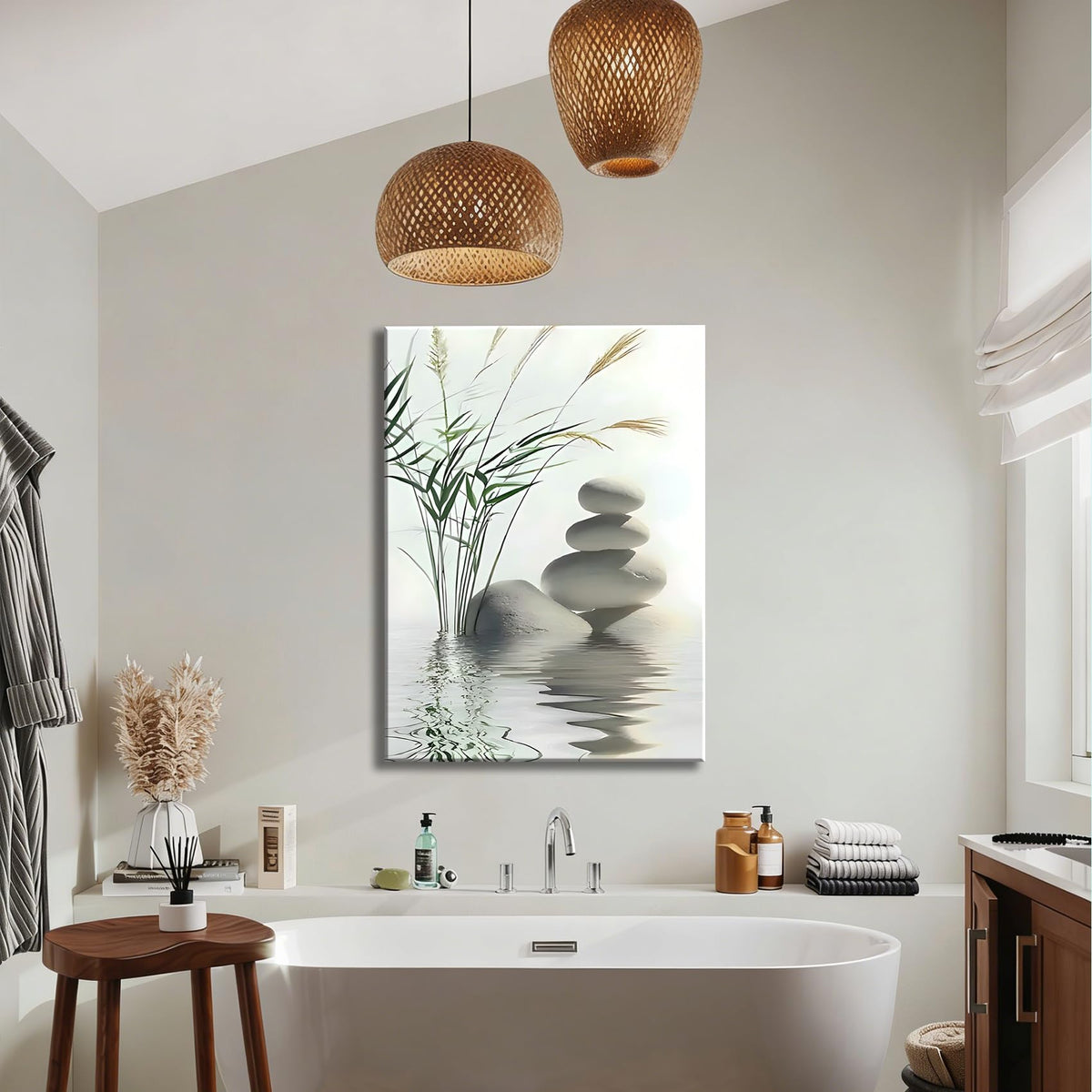 Zen Wall Art Spa Canvas Print (Pictures21 / 36"L x 24"W)