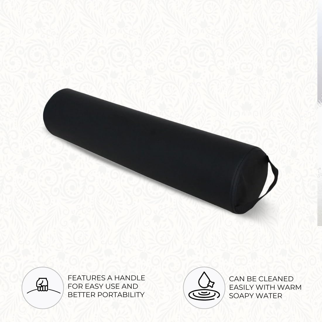 ForPro Full Round Massage Table Bolster Pillow (Full Round / Black)