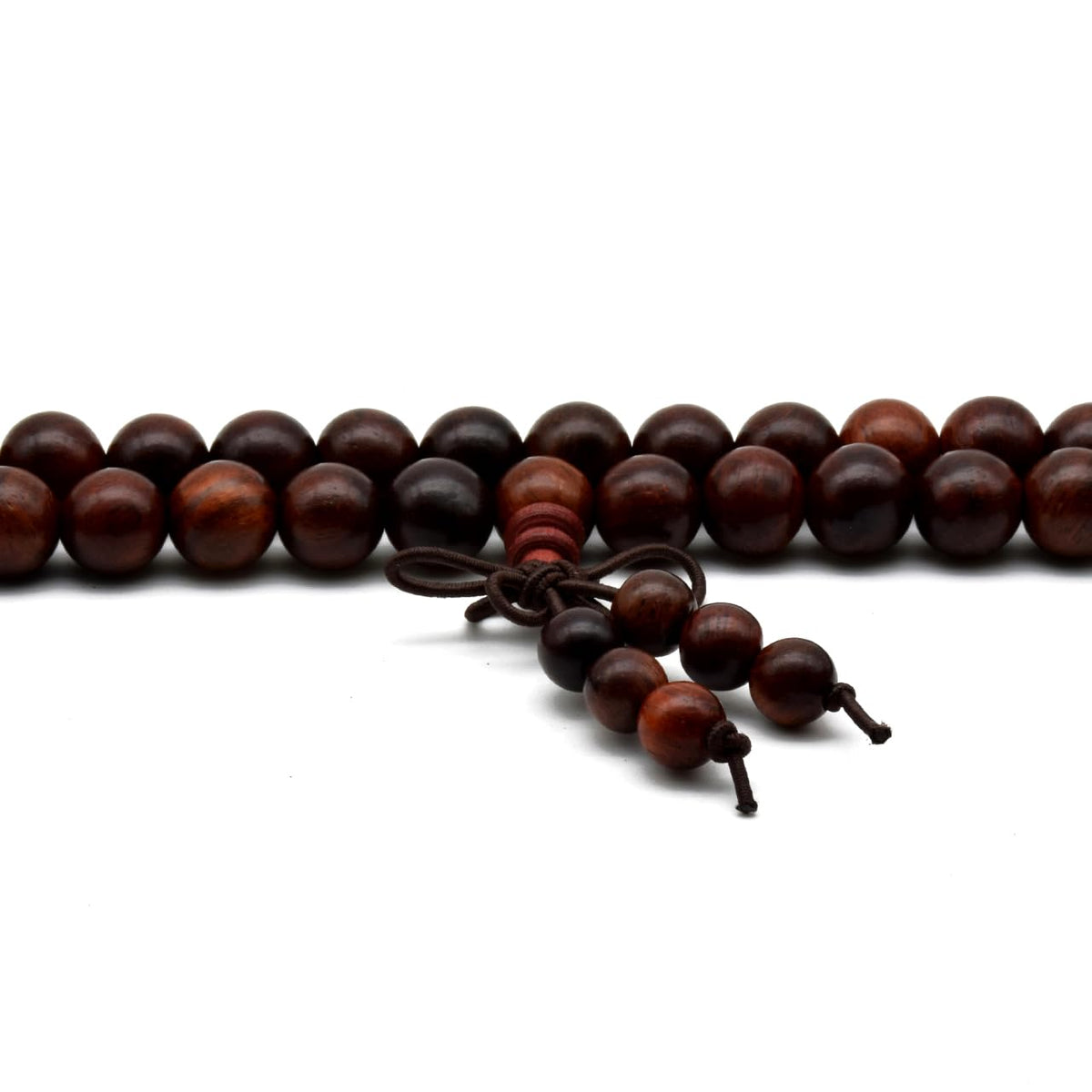 Unisex Natural Rosewood Prayer Beads Buddha Buddhist Prayer Meditation Mala Necklace Bracelet (8mm 108 beads)