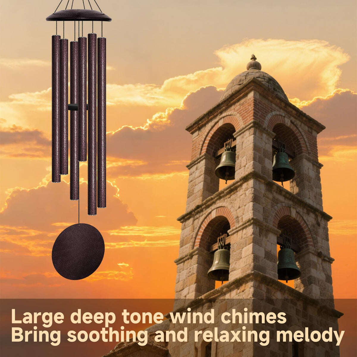 45" Large Wind Chimes for Outside (Bronze / 45")