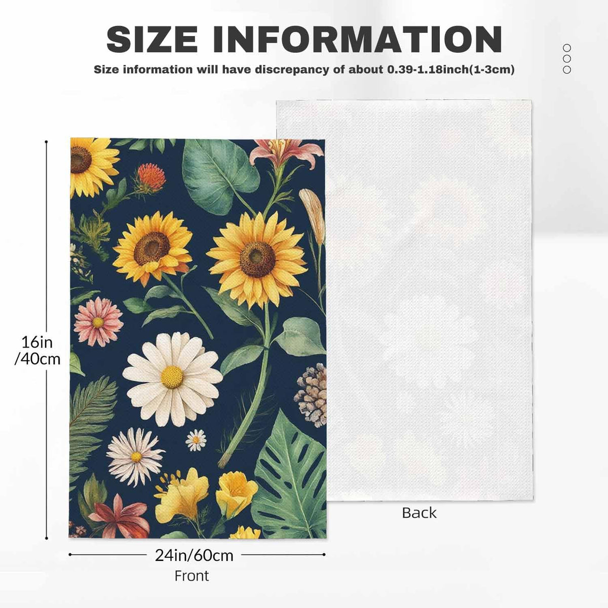 Floral Kitchen Towels Set of 2 Vintage Boho Botanical Dish Towels Absorbent Soft Hand Tea Bar Towels for Farmhouse Home Decor 16"X24" (Floral-9)