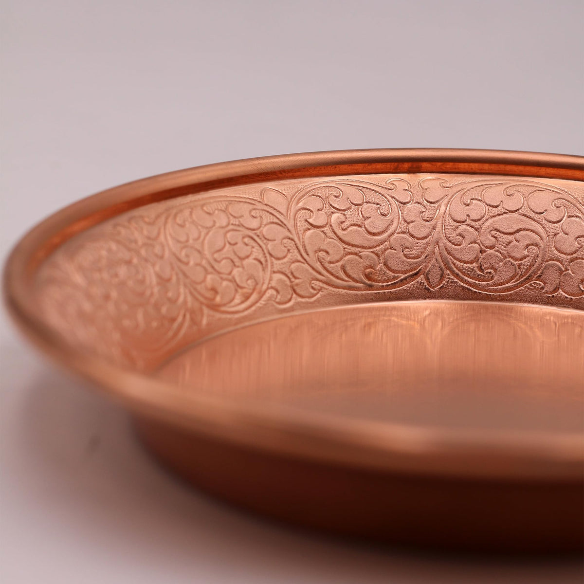 Copper Offering Prayer Ritual Bowl (Nepal Tibet Flowers)