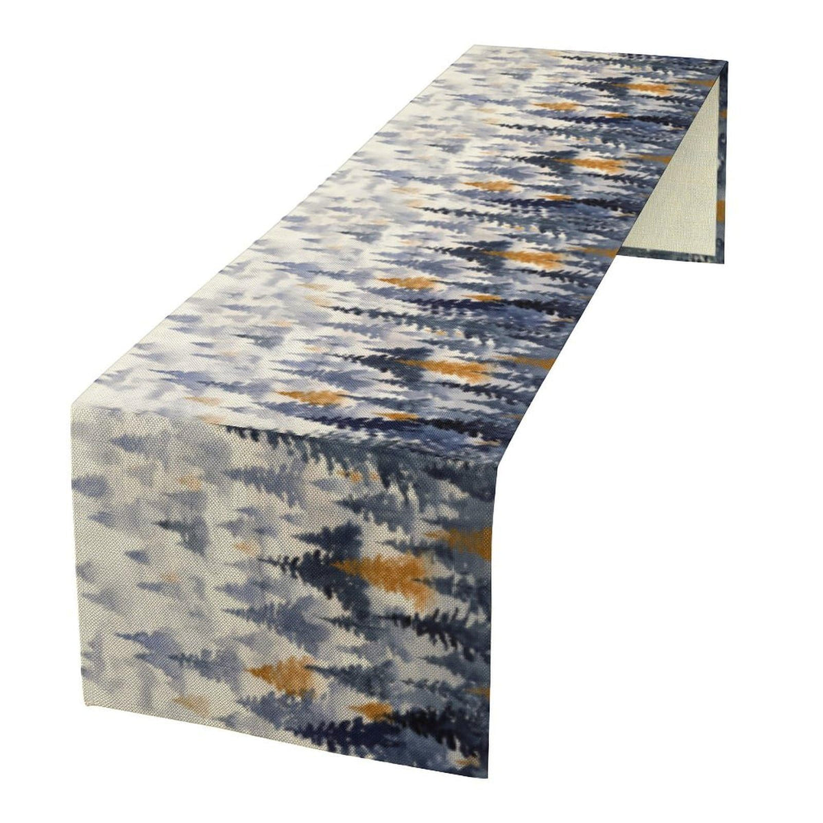 Watercolor Forest Table Runner (13x90inch / Blue Forest)