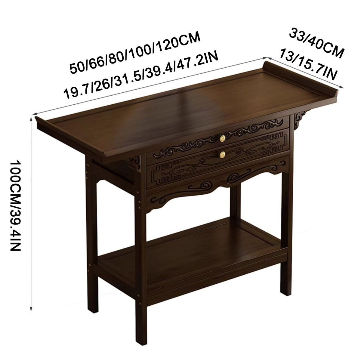 Meditation Altar Table Cabinet with Drawer (50*33cm/19.7*13in)