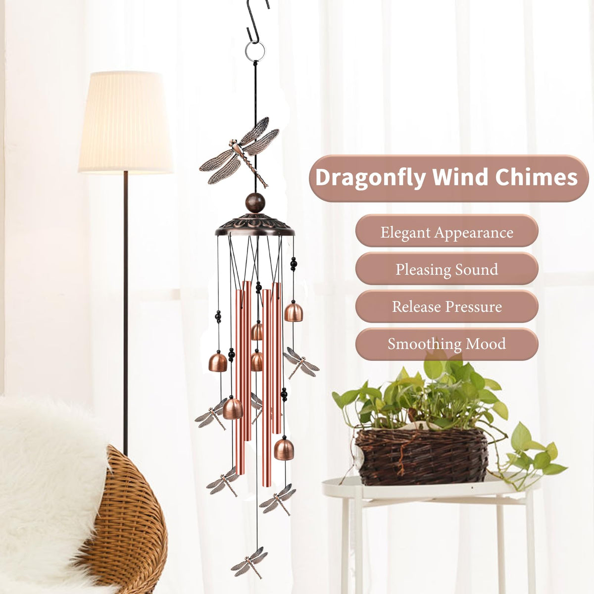 Dragonfly Wind Chimes (Copper / Dragonfly)