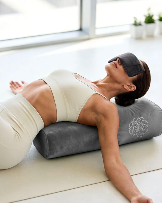 3 in 1 Yoga Bolster Pillow Set (Stone Gray)