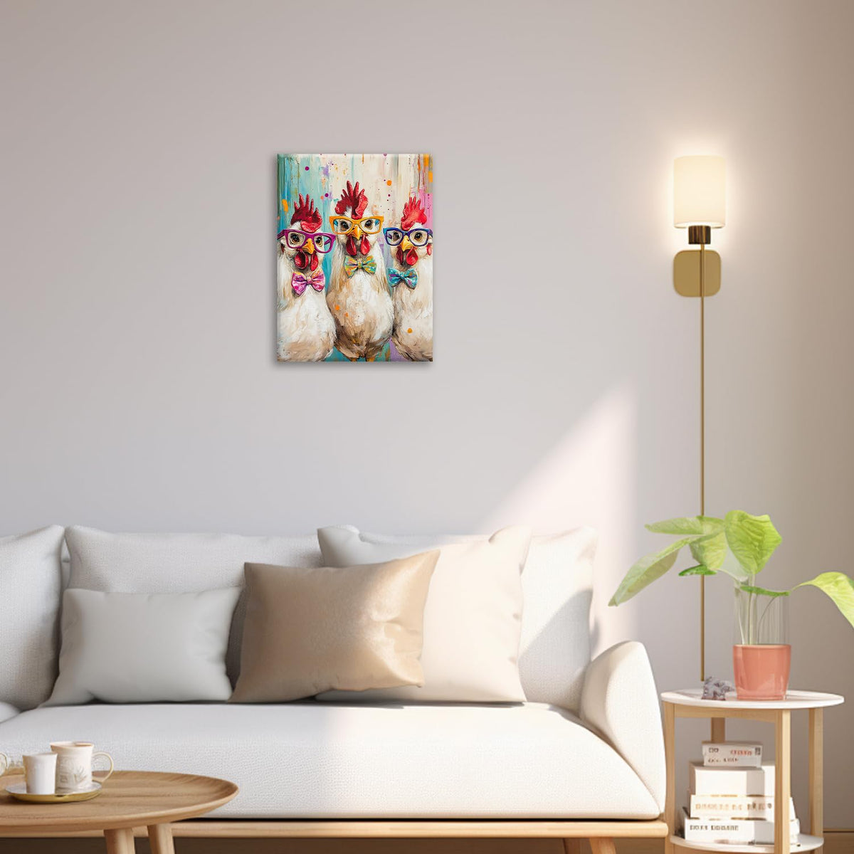 Rooster Wall Art (16"L x 12"W / Funny Rooster)