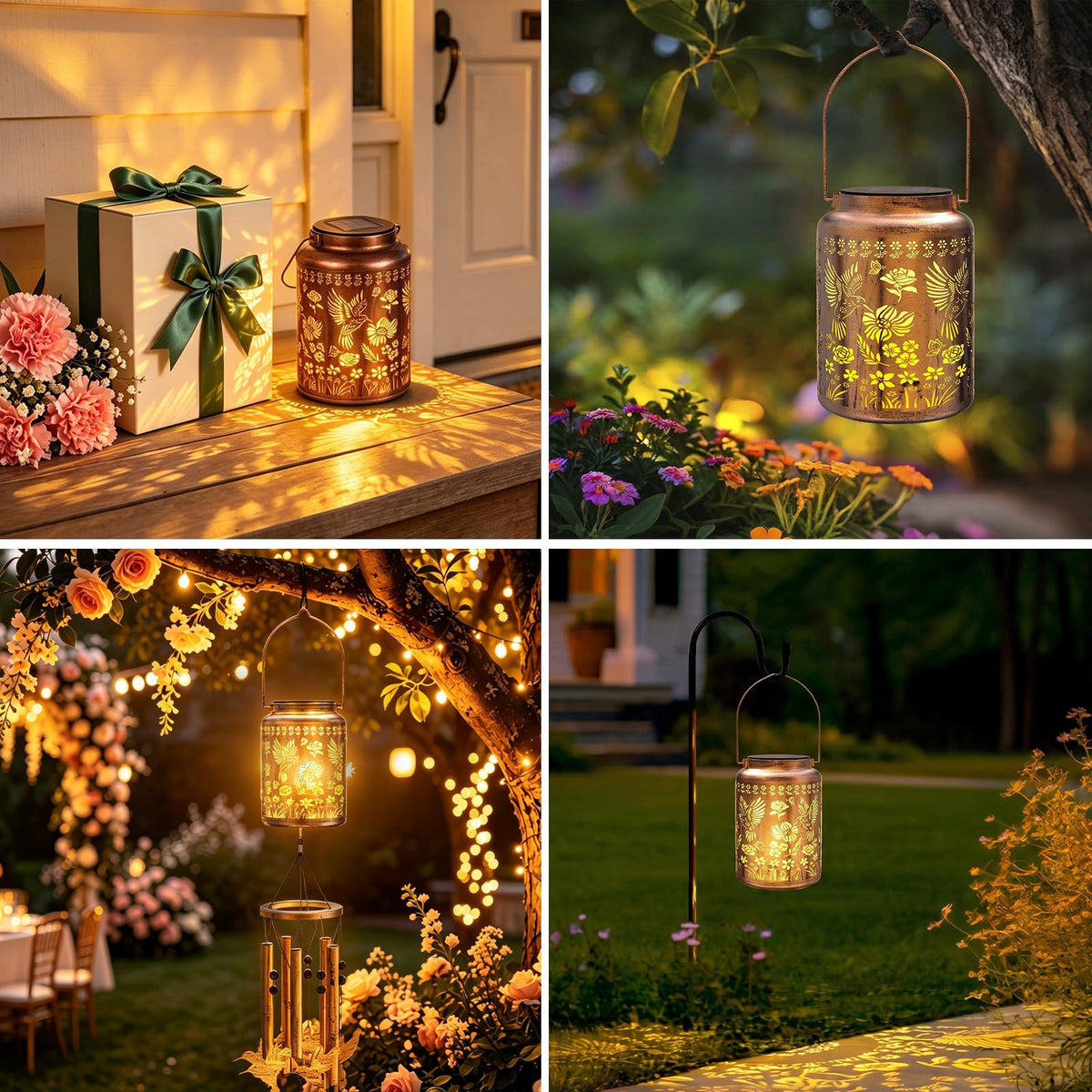 Solar Wind Chimes for Outside (Hummingbird)