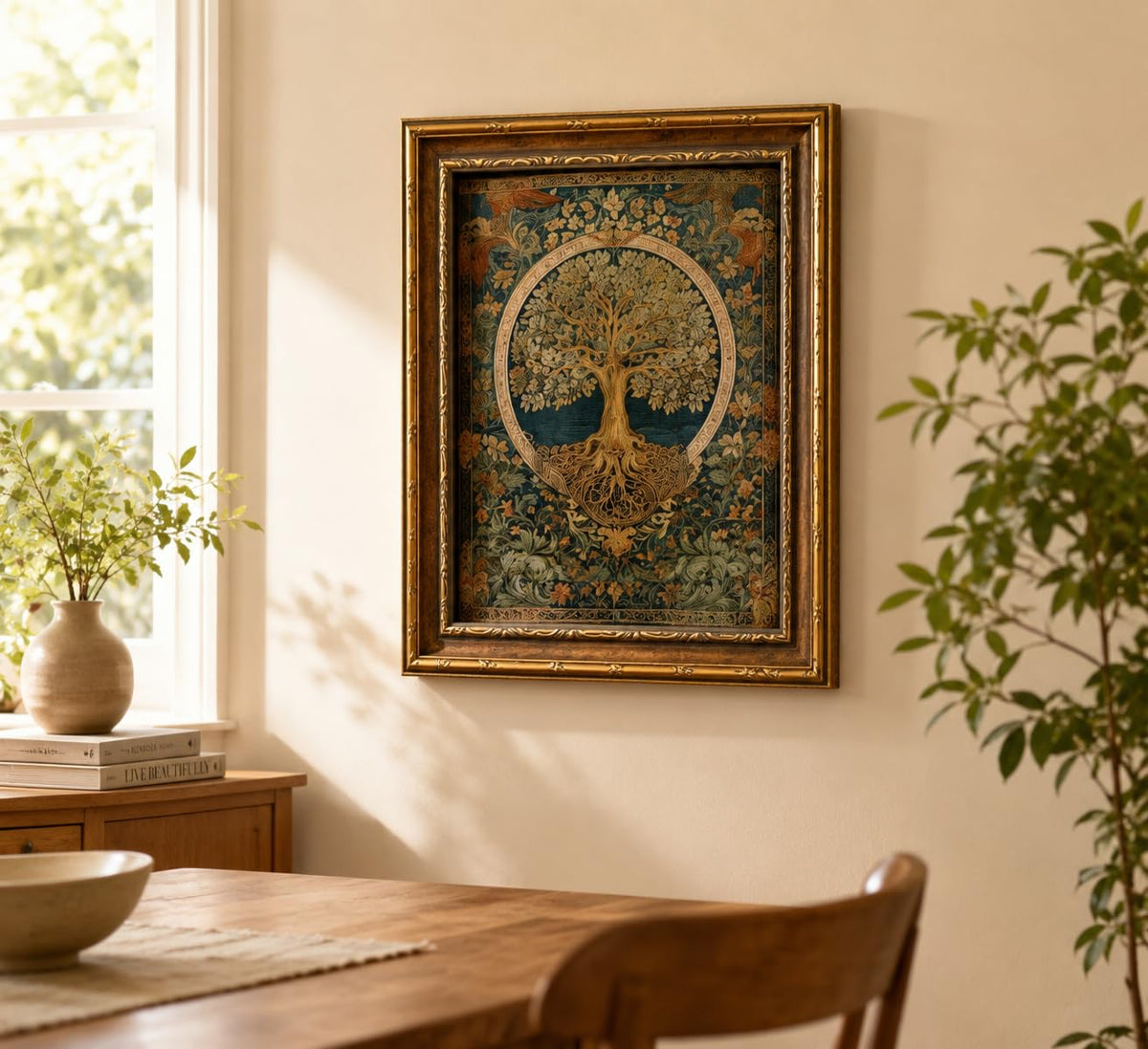 Vintage Gold Framed Tree of Life Wall Art (Tree of Life Framed / 24"L x 16"W)