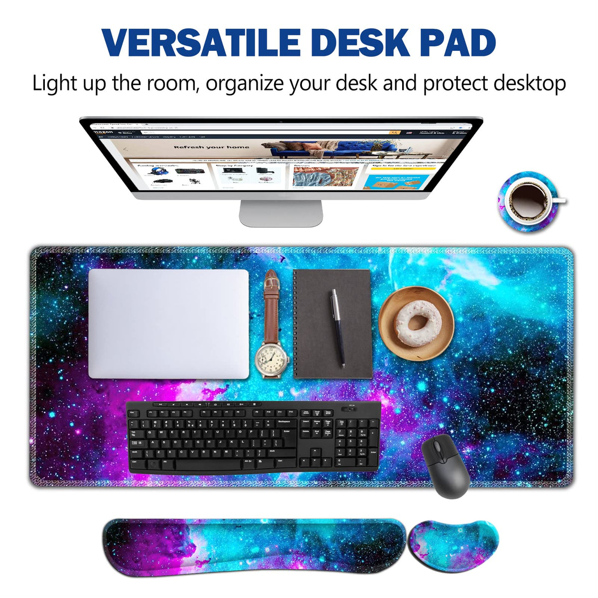 Large Gaming Mouse Pad Set (Galaxy Nebula Universe)