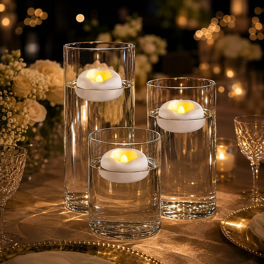 12 Pack 2.3” Flameless LED Floating Candles (12PK White Floating Candles)