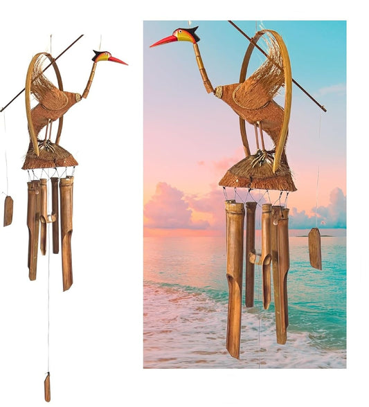 Pink Flamingo Wind Chimes for Outside (30)