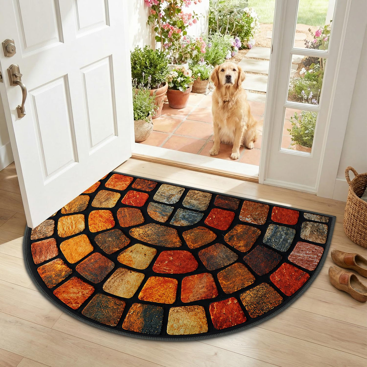 Semicircular Entrance Door Mat 24" x 36" (#55 / 2' x 3' (Semicircular))