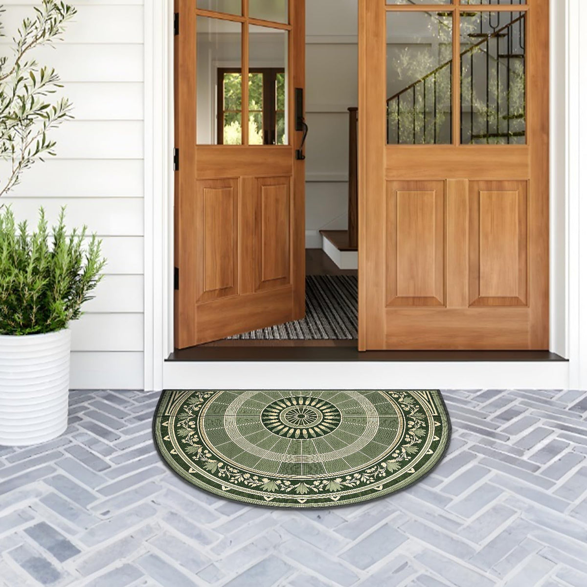 Semicircular Entrance Door Mat 24" x 36" (#56 / 2' x 3' (Semicircular))