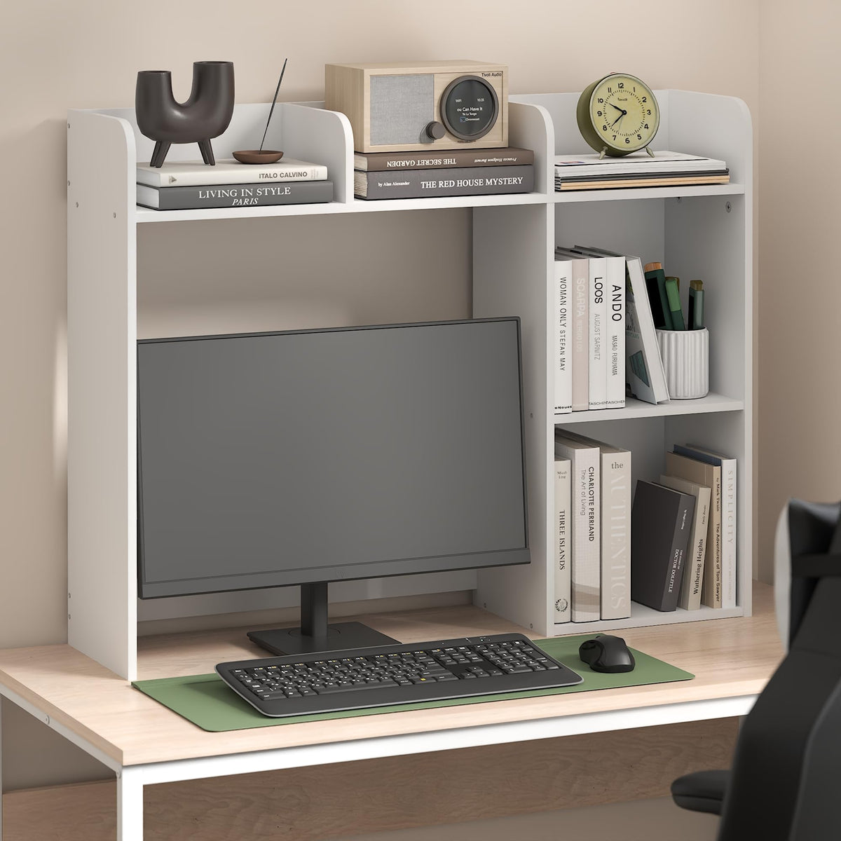 Classic Desk Shelf (White / Desktop Hutch)