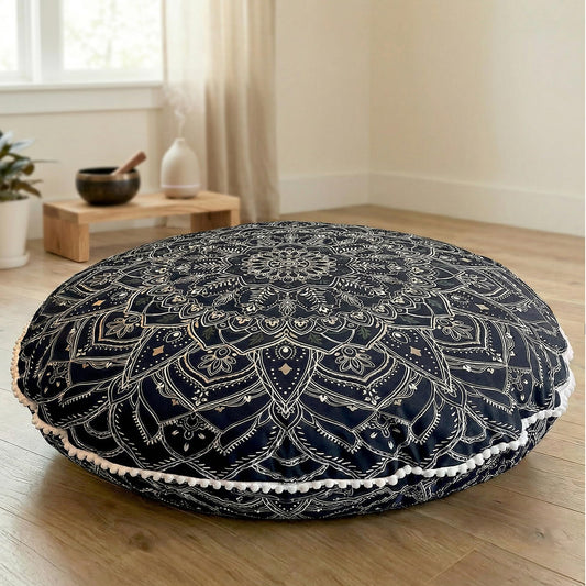 Meditation Cushions 2 Pack (1 Count (Pack of 1) / Black)