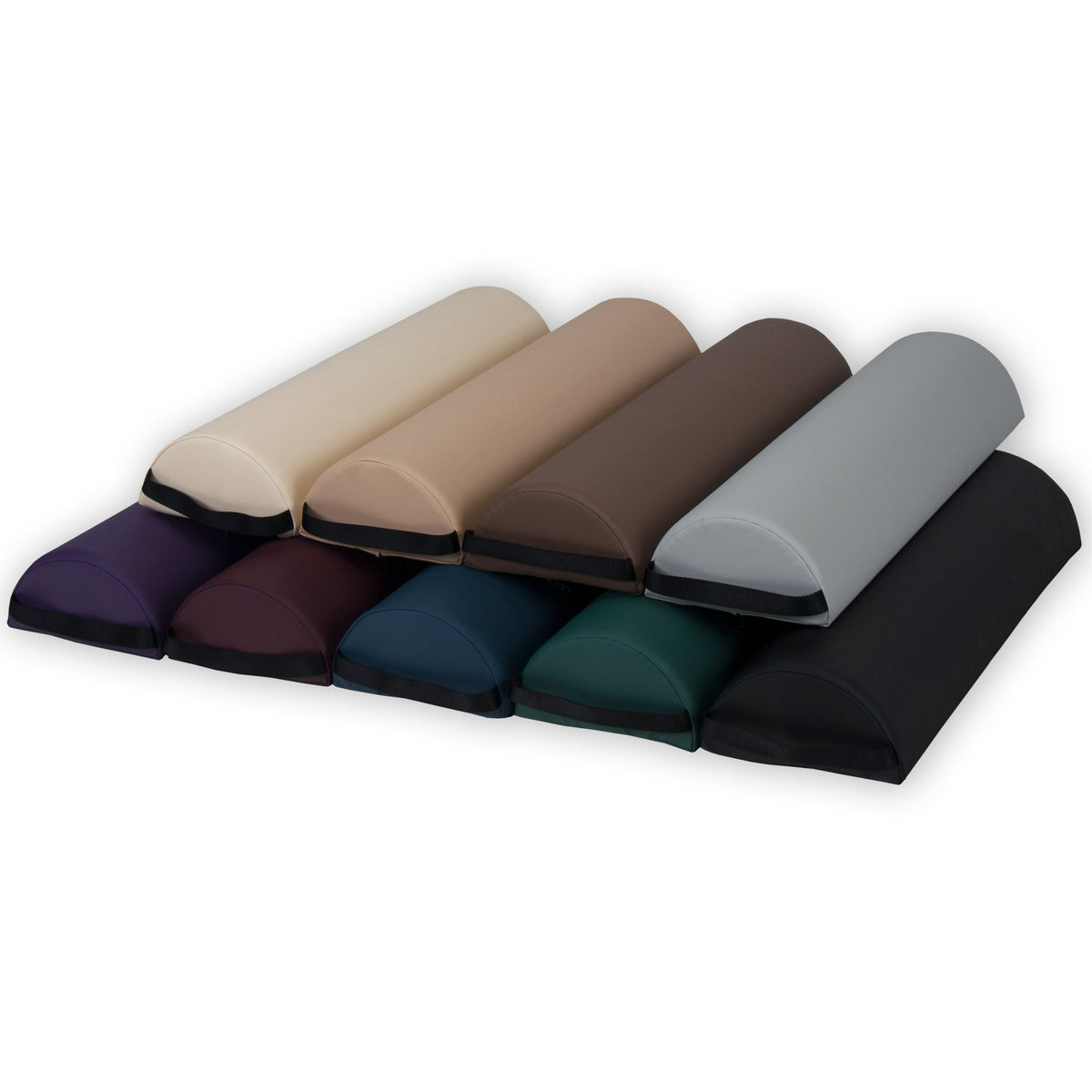 Massage Bolster Pillow Half Jumbo (Half Round Jumbo / Black)