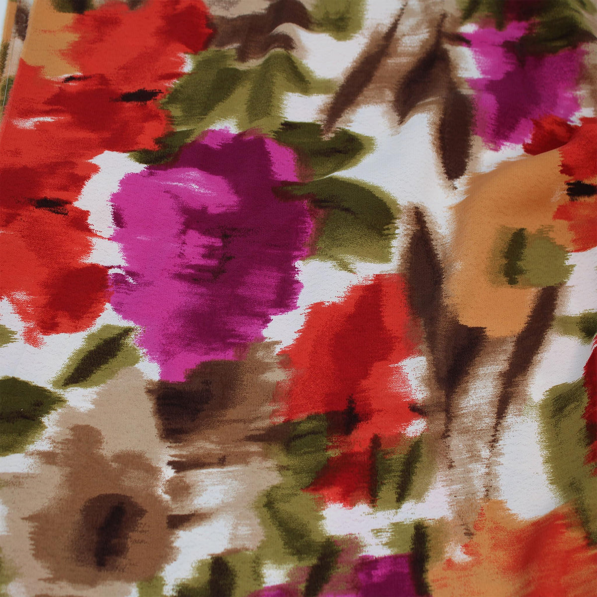 58" Wide Printed 100% Polyester Moroccan Fabric by The Yard (3 Yards / Ivory Spicy Orange #2809)