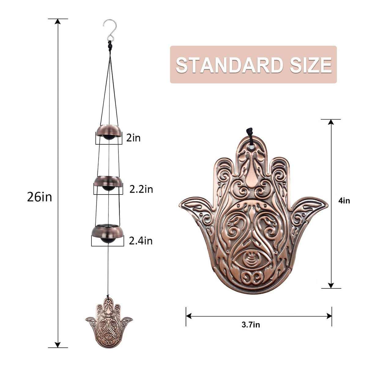 Temple Wind Chime (3 Buddha Bell)