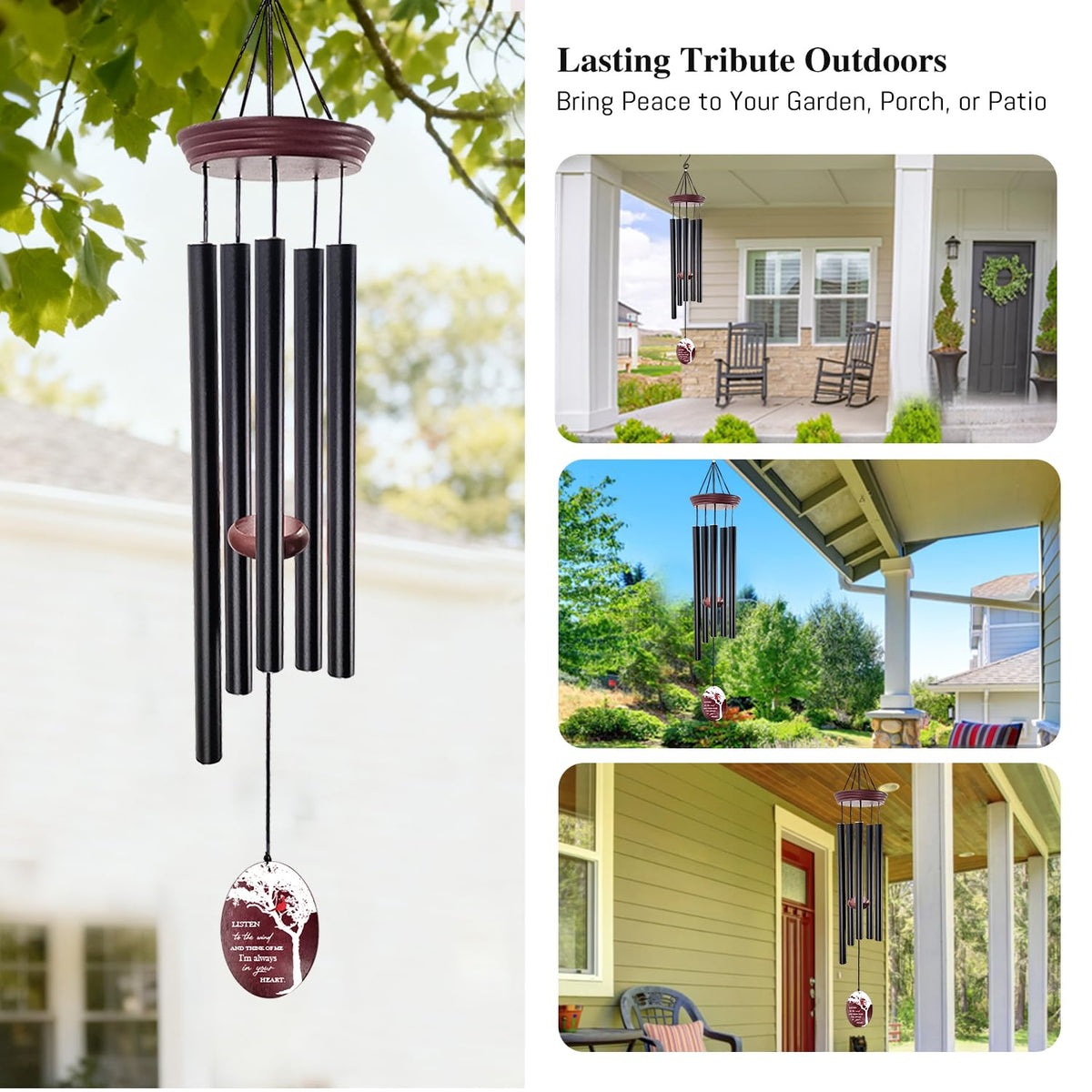 Cardinal Memorial Wind Chimes for Loss of Loved One (Cardinal)