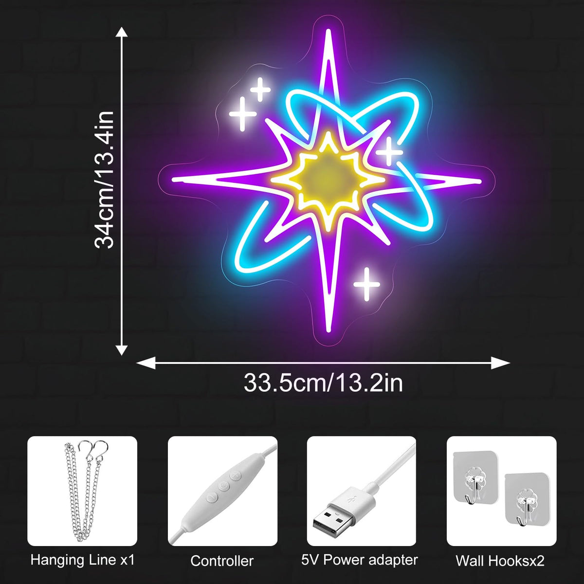 Starburst Neon Sign (Starburst-Purple)