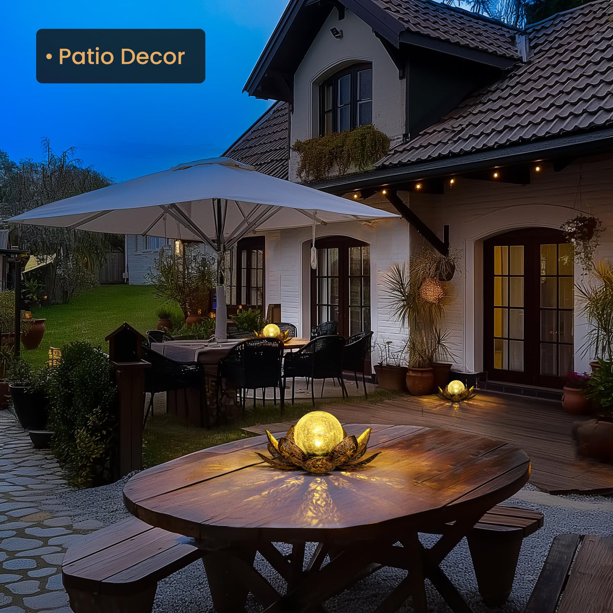 Solar Light Outdoor Garden Decor (Gold)