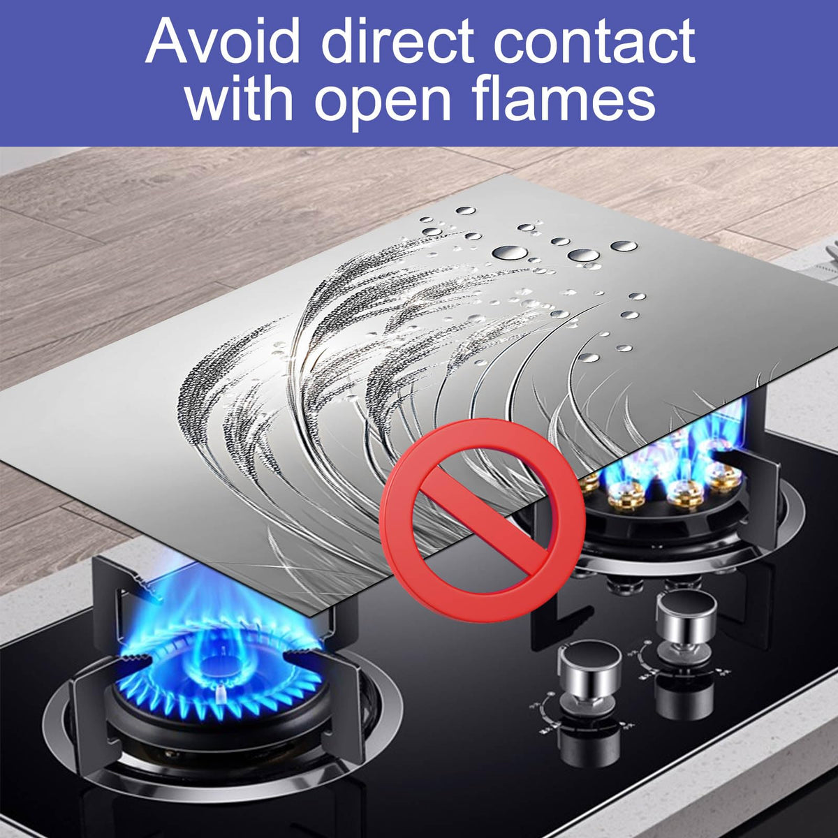Stove Top Cover 28x20 Silver Reed Dew Diatomite Mat