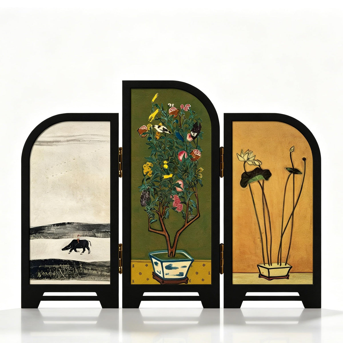 3 Panel Tabletop Folding Screen (M7367)