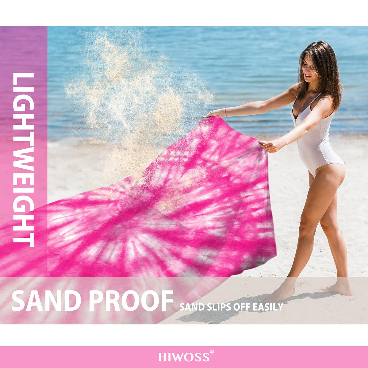 Beach Blanket Waterproof Sandproof Oversized 95”x 80” (Pinkfloyd)