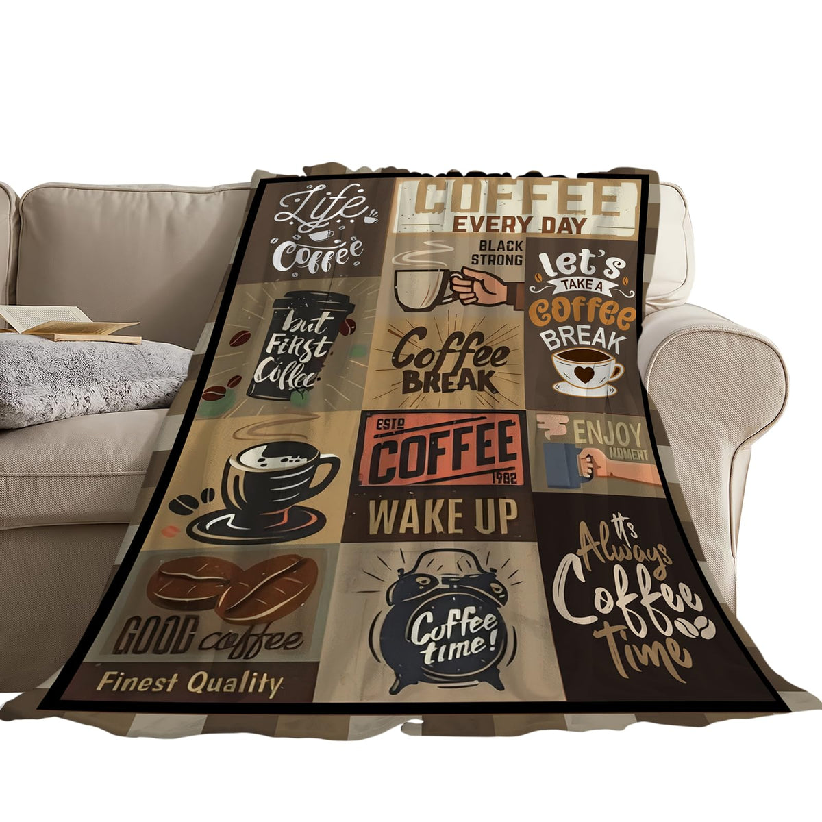 Cardinal Coffee Throw Blanket (50"x60" / Coffee)