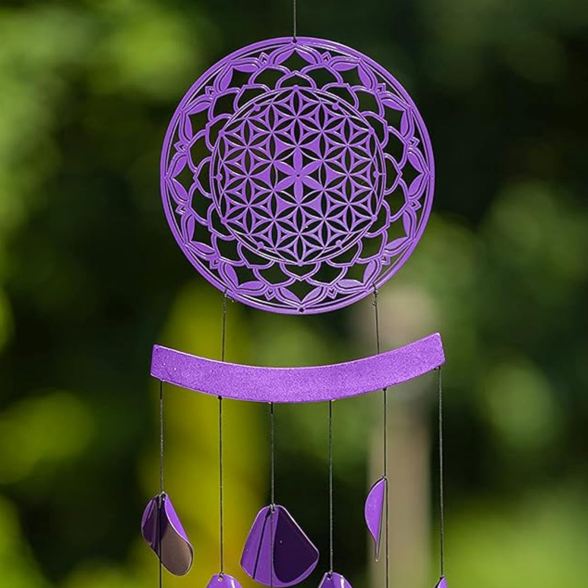 42 inch Shimmering Mandala Wind Chimes for Outside Unique Mandala Shimmering Windchimes Outdoor Decoration Garden Decoration (Shimmering Mandala)