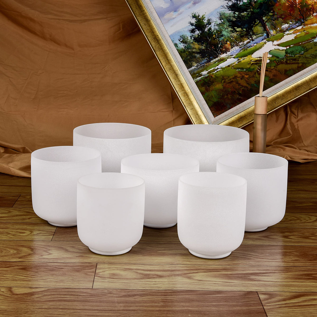6‑10 Inch Color Chakra Set of 7 Crystal Singing Bowls (6-10 inch / Set of 7 Singing Bowls)