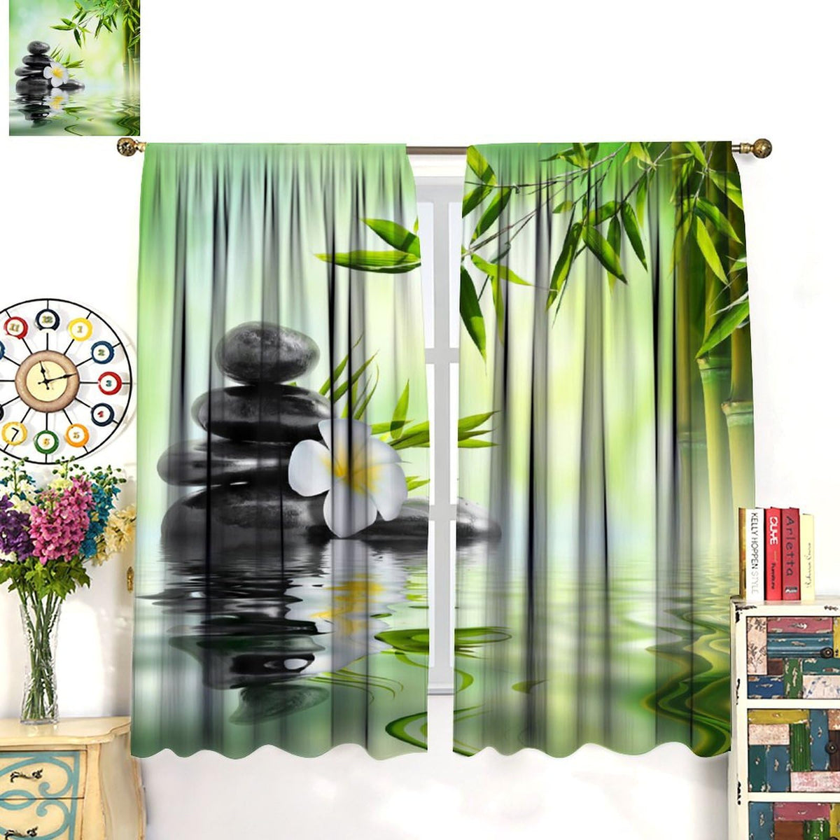 Zen Garden Curtains (26"W x 84"L (Pack of 2) / Style)