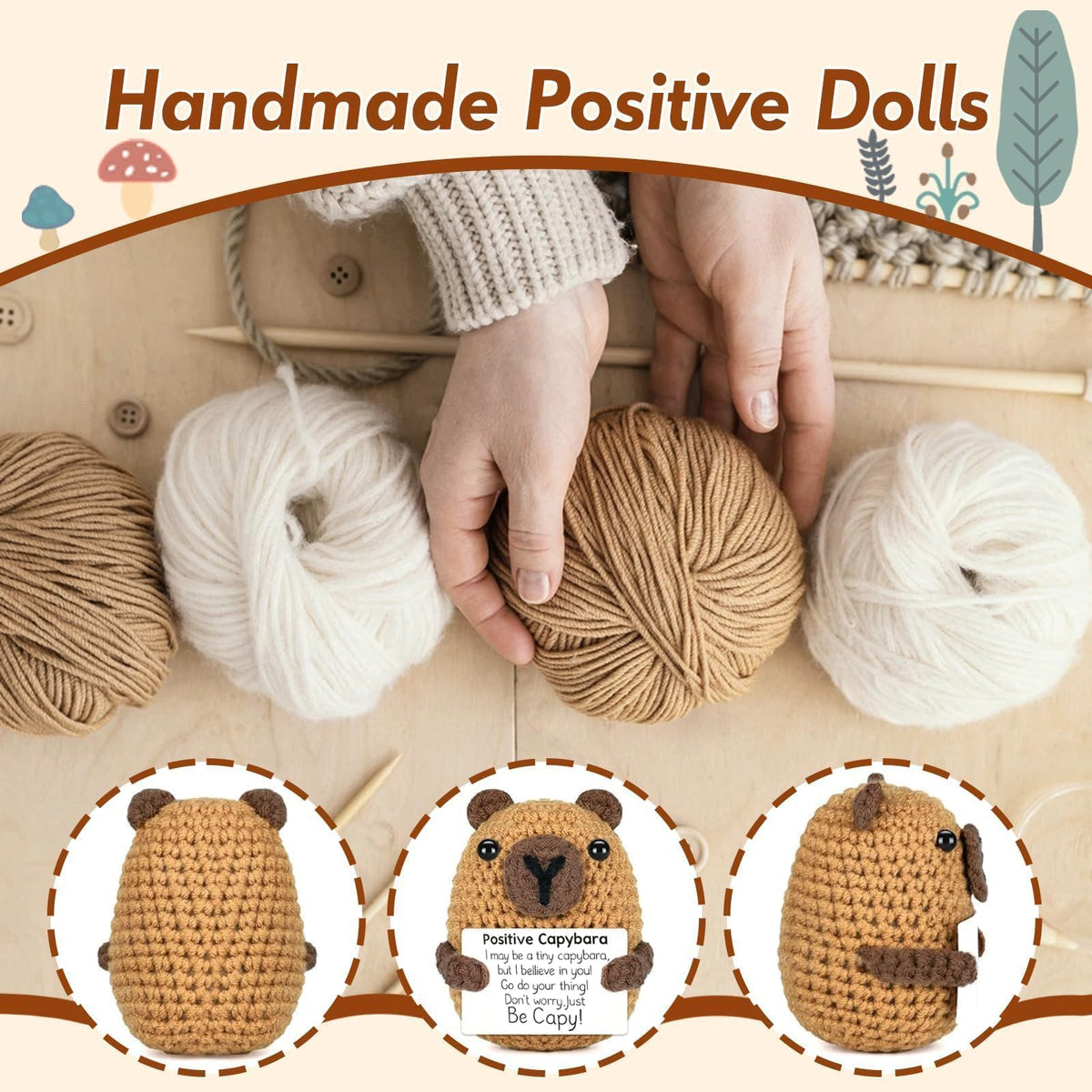 Mothers Day Cute Gifts for Mom (Positive Capybara)