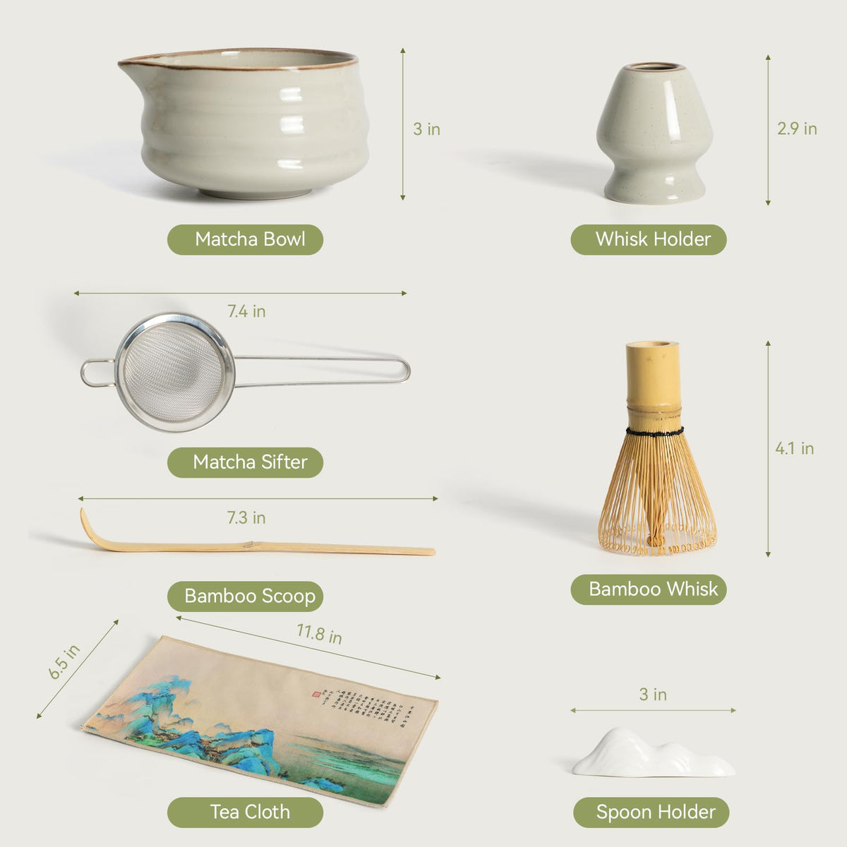 Matcha Whisk Set (Misty Gray)