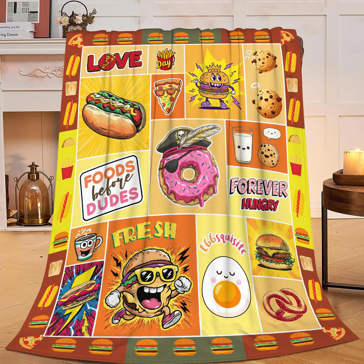 Donuts Foods Throw Blanket (40"x50" / Food)