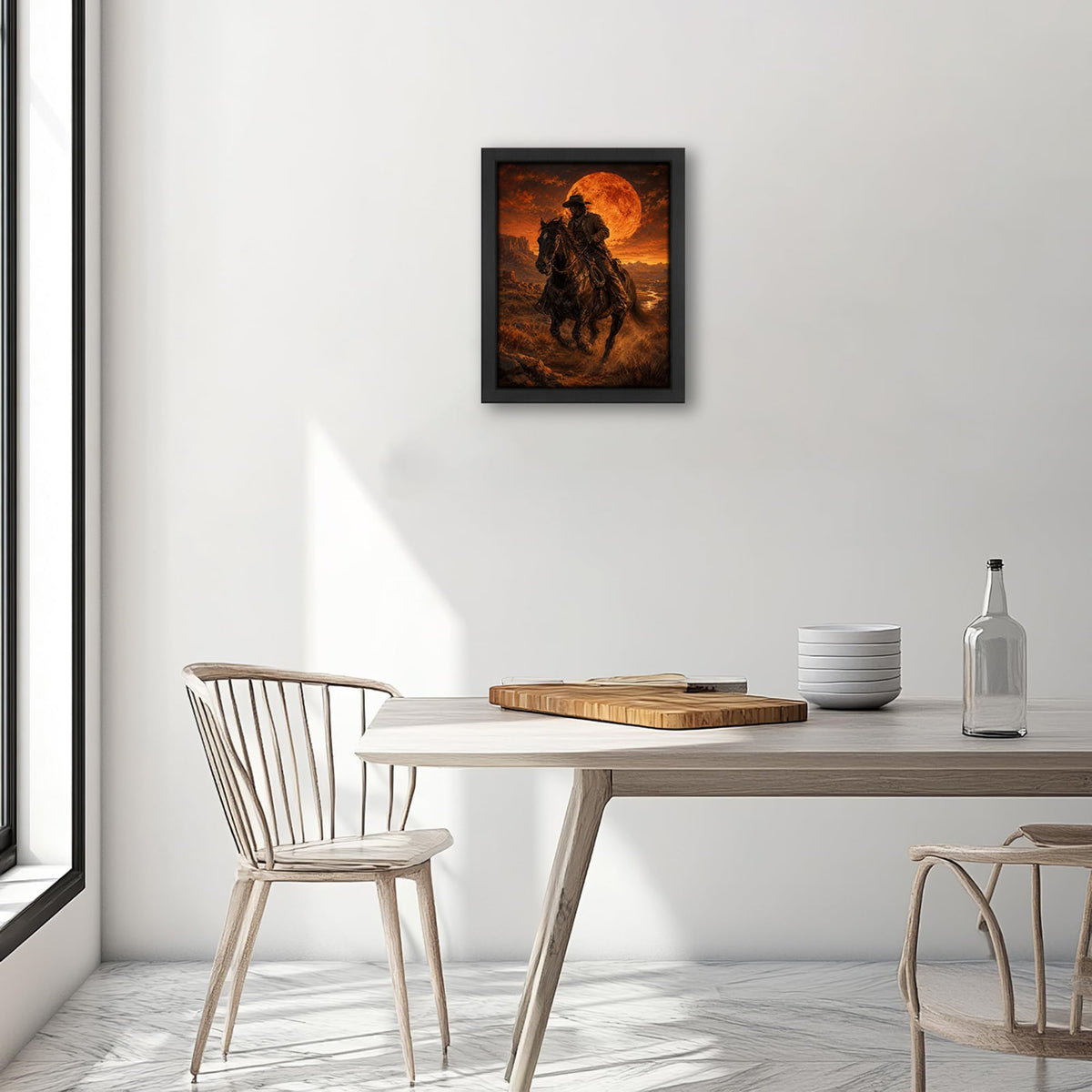 Western Coyboy Decor Wall Art (Wall Art Framed 01 / 20"L x 16"W)