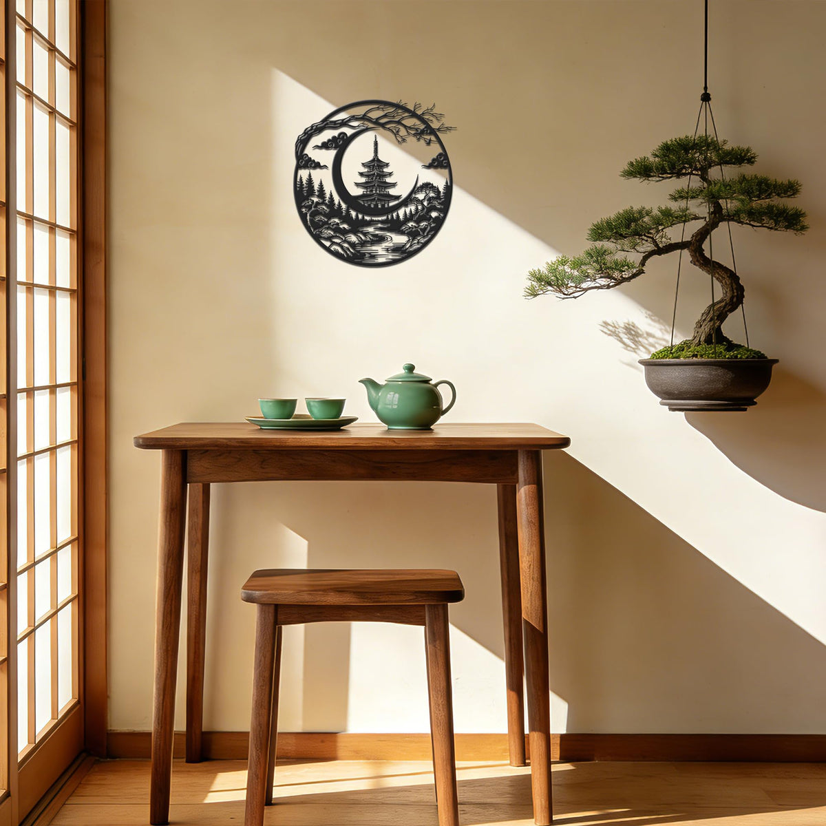 Japanese Bonsai Torii Gate Metal Wall Art (Japanese Temple)