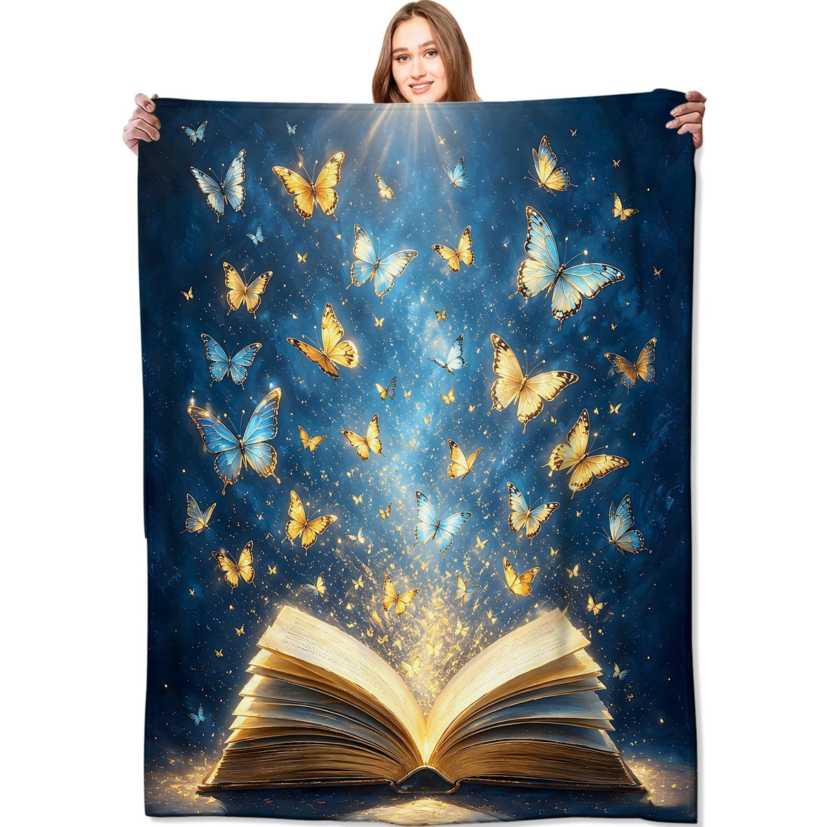 Butterfly Book Flannel Blanket (Butterfly Book / 40x50 inch)