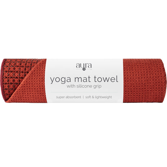 Aura Microfiber Yoga Mat Towel with Grip